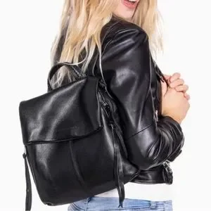 Aimee Kestenberg Bali Black Pebbled Leather Double Entry Backpack Aimee Kestenberg | Bags | Aimee Kestenberg Bali Black  main image 3
